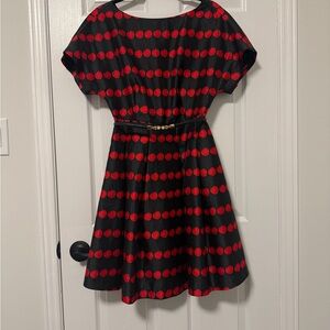 Chic Black and Red Cherry Dress